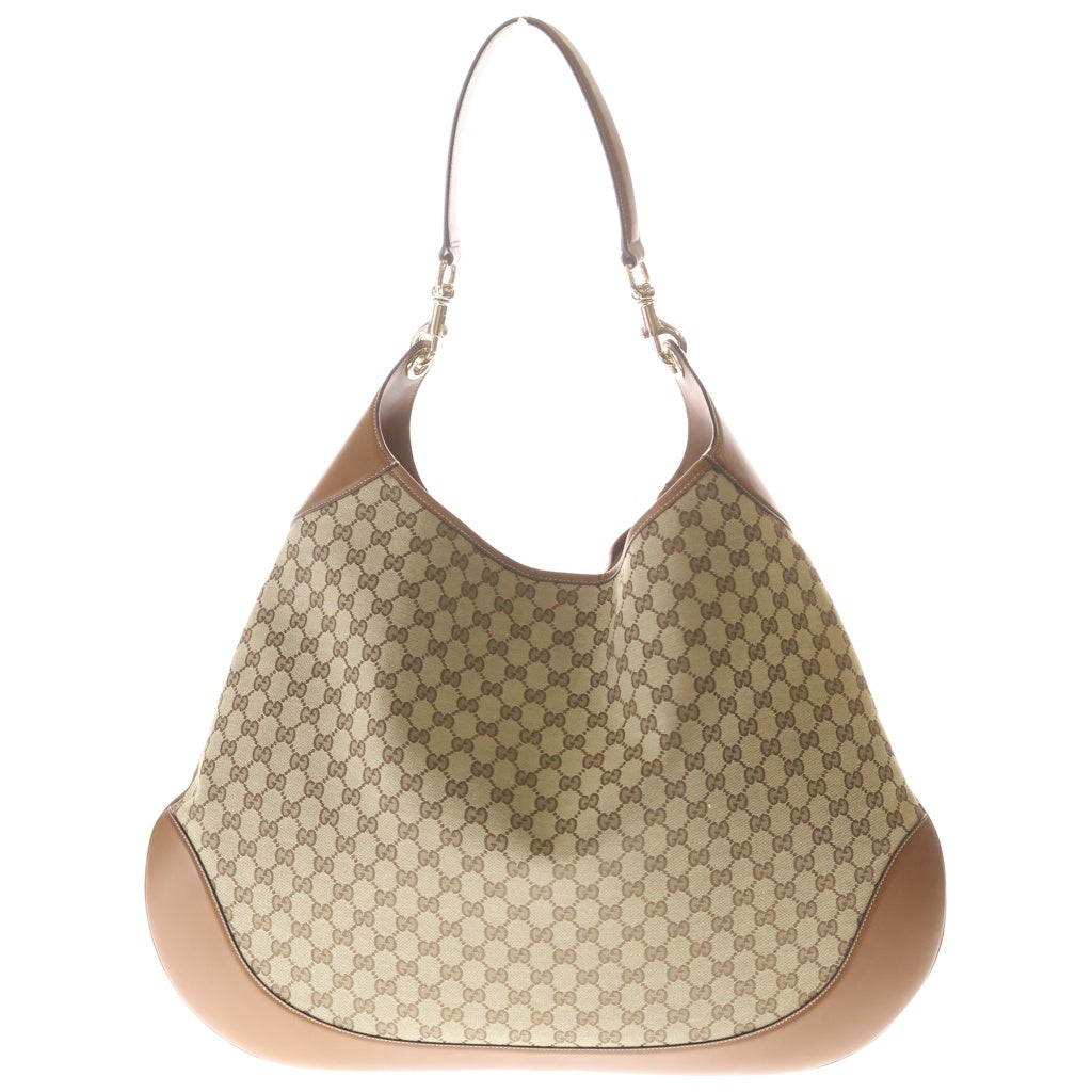GUCCI(グッチ) GUCCI B LARGE SHOULDER BAG グッチB GGキャンバス レザー切替 ラージショルダーバッグ ブラウン 815923 レディース
