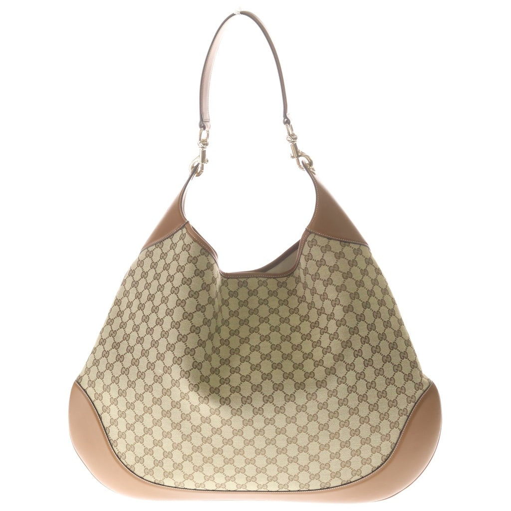 GUCCI(グッチ) GUCCI B LARGE SHOULDER BAG グッチB GGキャンバス レザー切替 ラージショルダーバッグ ブラウン 815923 レディース