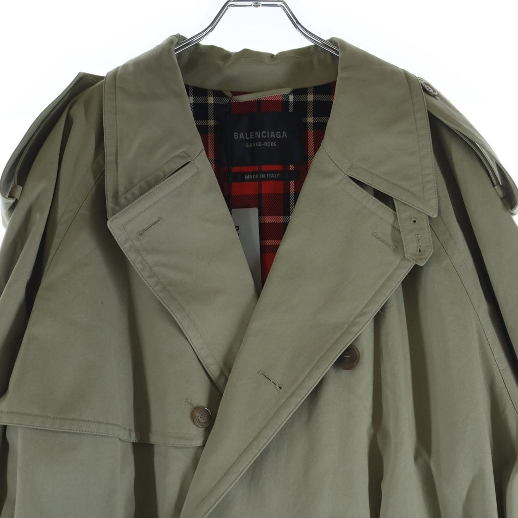 BALENCIAGA(バレンシアガ) 23AW MILITARY BELTED MAXI TRENCH CORT ミリタリー ベルテッド マキシ丈 オーバーサイズトレンチコート ベージュ 776657