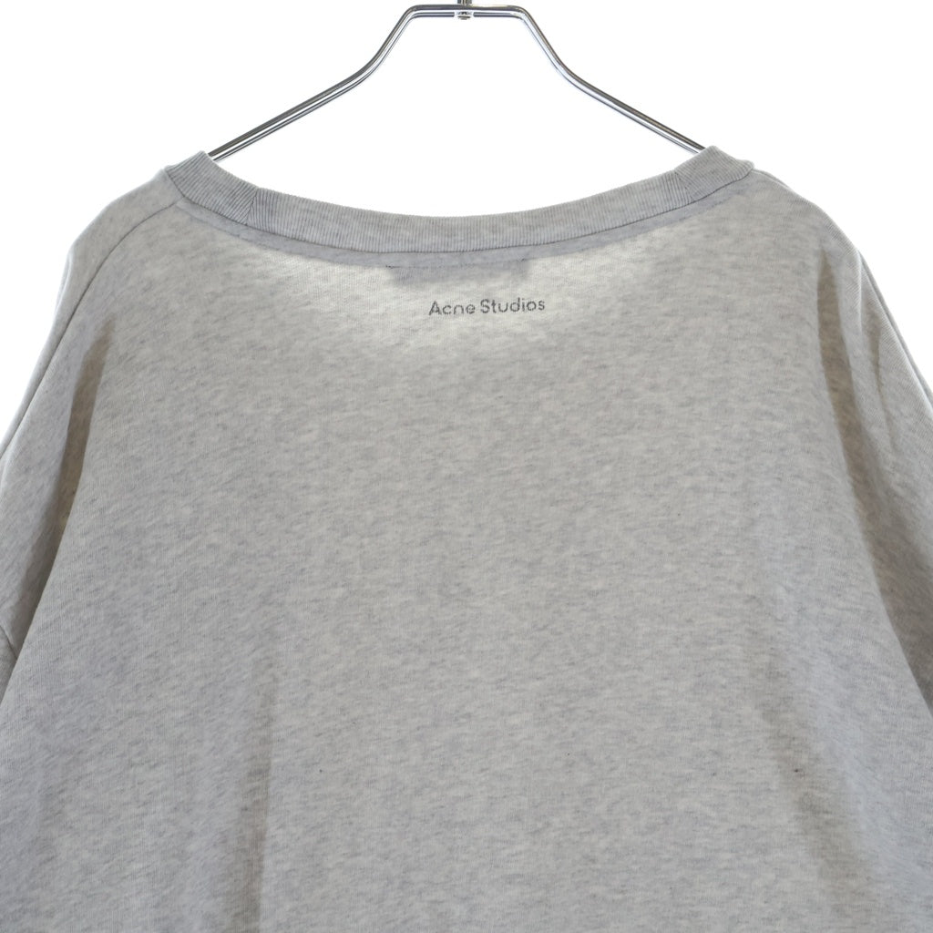 Acne Studios(アクネ ストゥディオズ) 胸フェイスロゴ クルーネックスウェットトレーナー グレー FA-UX-SWEA000196