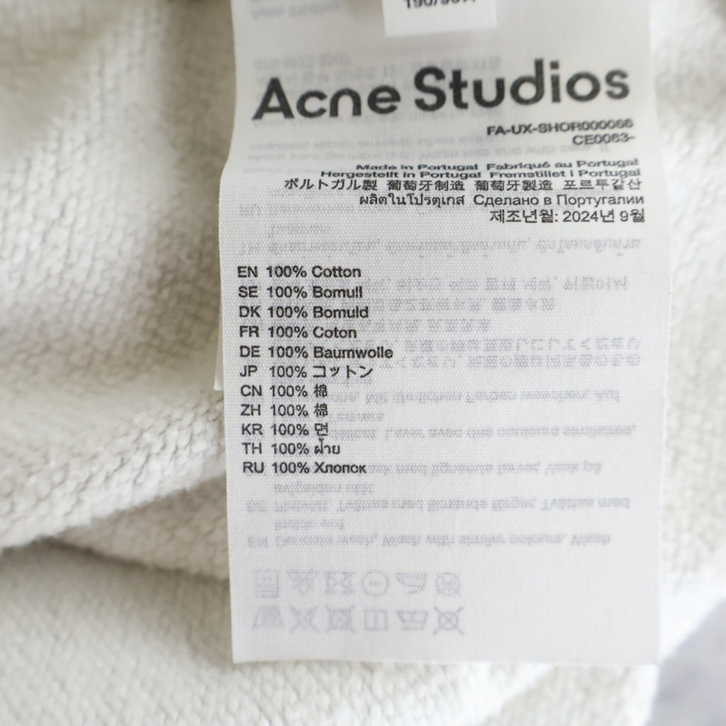 Acne Studios(アクネ ストゥディオズ) フェイスロゴ スウェットショーツ ハーフパンツ グレー FA-UX-SHOR000066
