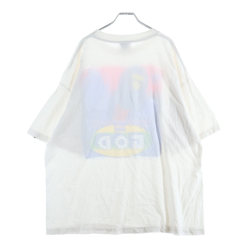 SAINT MICHAEL(セントマイケル) 25AW ×A BATHING APE BAPE_SS TEE/ GOD アベイシングエイプ ゴッド フロントプリントTシャツ 半袖クルーネックカットソー ホワイト SM-HR1-0000-C35 001CSL731909C