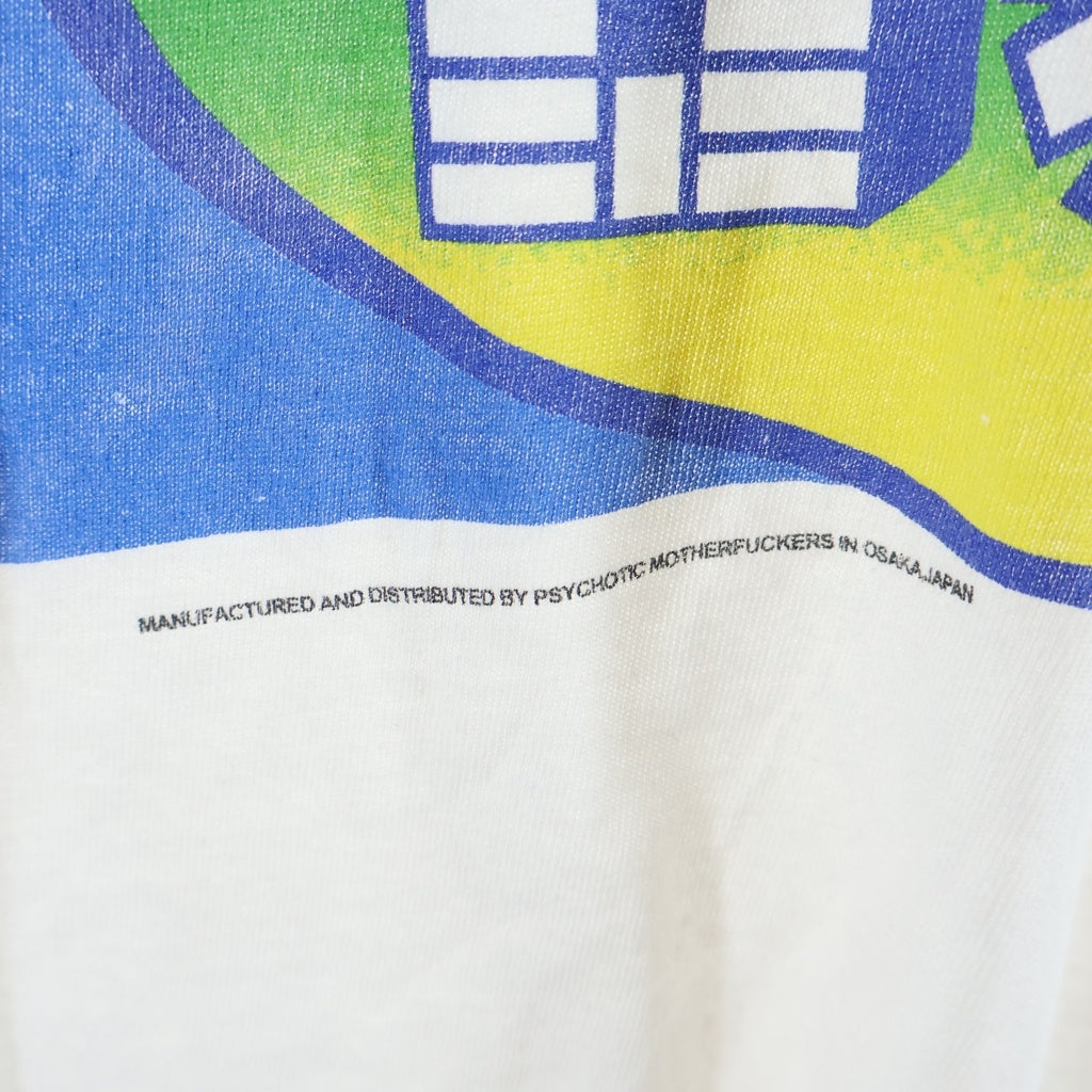 SAINT MICHAEL(セントマイケル) 25AW ×A BATHING APE BAPE_SS TEE/ GOD アベイシングエイプ ゴッド フロントプリントTシャツ 半袖クルーネックカットソー ホワイト SM-HR1-0000-C35 001CSL731909C