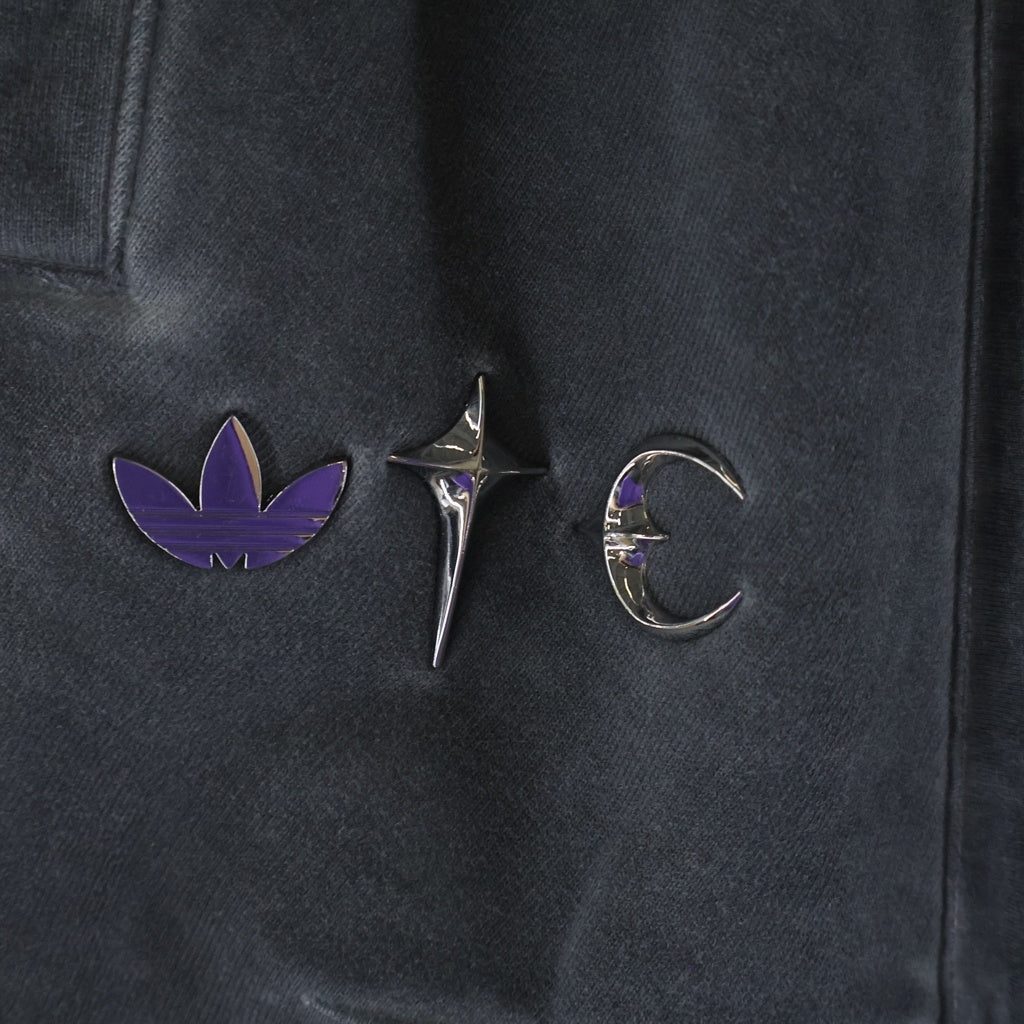 adidas(アディダス) ×THUG CLUB SWEAT JORT サグクラブ サイドライン スウェットショーツ ハーフパンツ ダークグレー KF6912