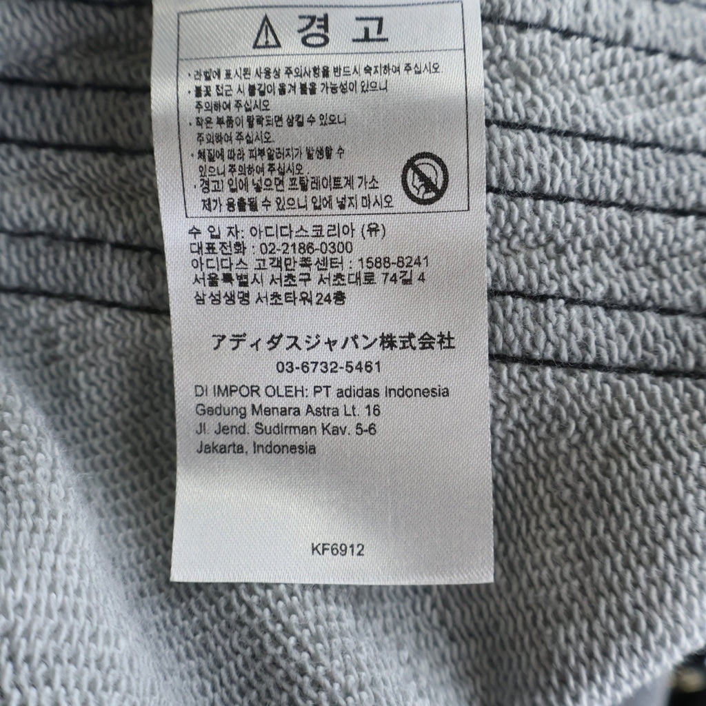 adidas(アディダス) ×THUG CLUB SWEAT JORT サグクラブ サイドライン スウェットショーツ ハーフパンツ ダークグレー KF6912
