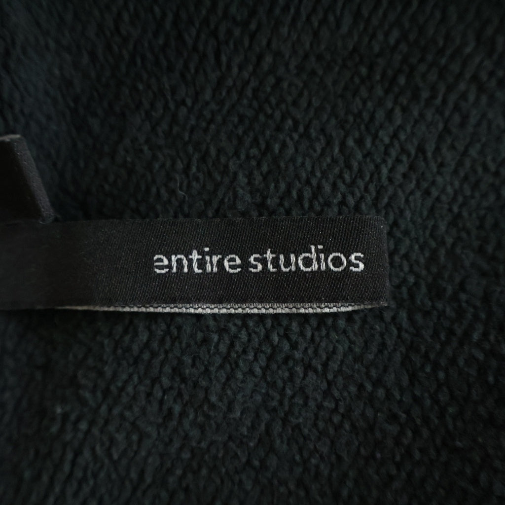 entire studios(エンタイア スタジオ) FULL ZIP HOODIE フルジップフーディー スウェットパーカー ブラック ES2106 P0040