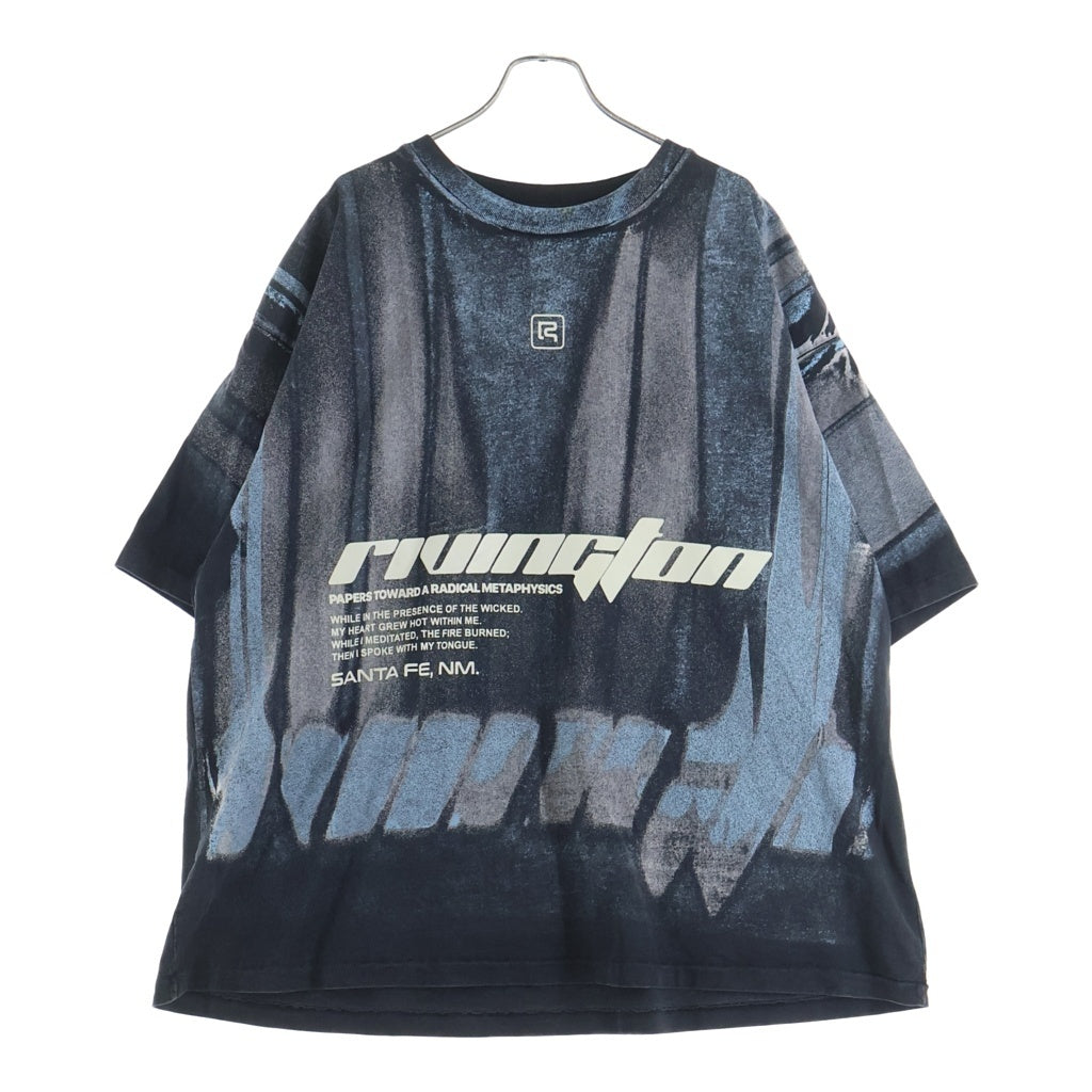 RRR123 RIVINGTON roi Rebis(リヴィントンロイレビス) ALAMOS CVA TEE グラフィックオーバープリントTシャツ 半袖クルーネックカットソー ブラック