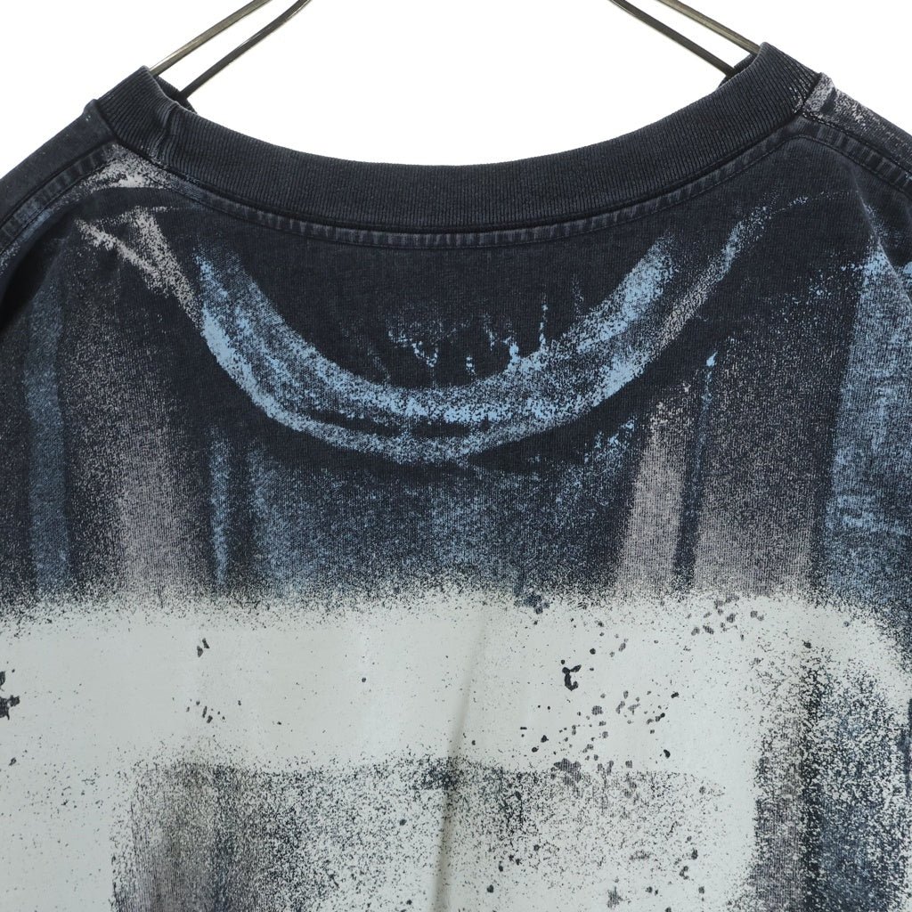 RRR123 RIVINGTON roi Rebis(リヴィントンロイレビス) ALAMOS CVA TEE グラフィックオーバープリントTシャツ 半袖クルーネックカットソー ブラック