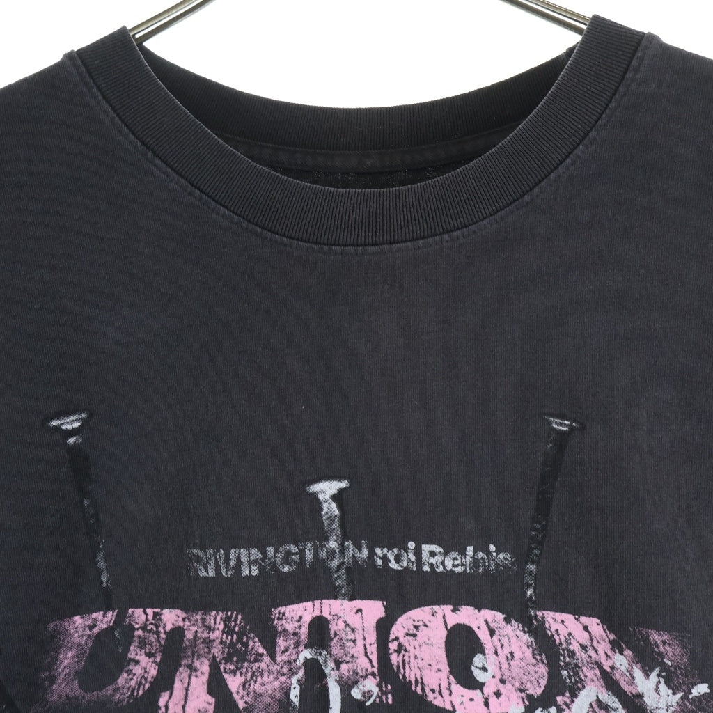 RRR123 RIVINGTON roi Rebis(リヴィントンロイレビス) ×UNION BABYLON MYSTERY CVA TEE ユニオン バビロン ミステリー 両面プリントTシャツ 半袖クルーネックカットソー ブラック