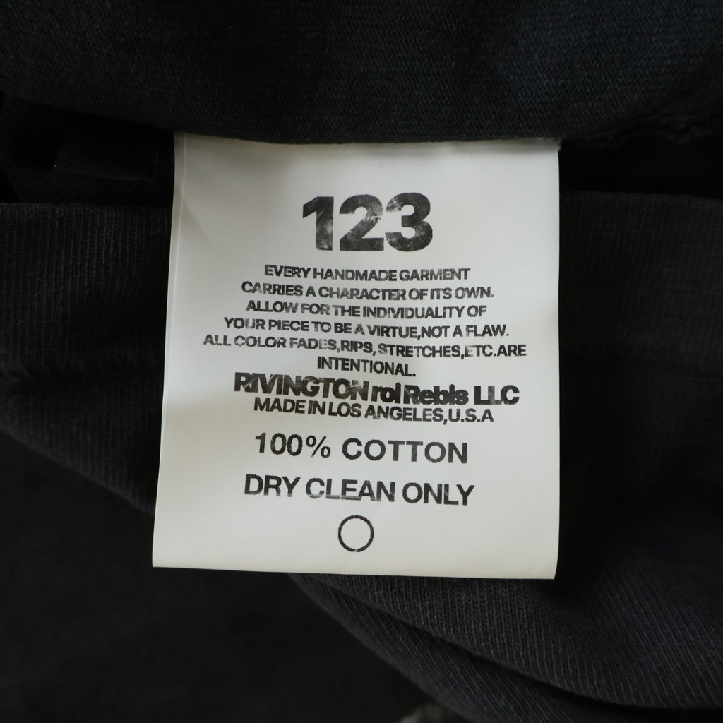 RRR123 RIVINGTON roi Rebis(リヴィントンロイレビス) ×UNION BABYLON MYSTERY CVA TEE ユニオン バビロン ミステリー 両面プリントTシャツ 半袖クルーネックカットソー ブラック