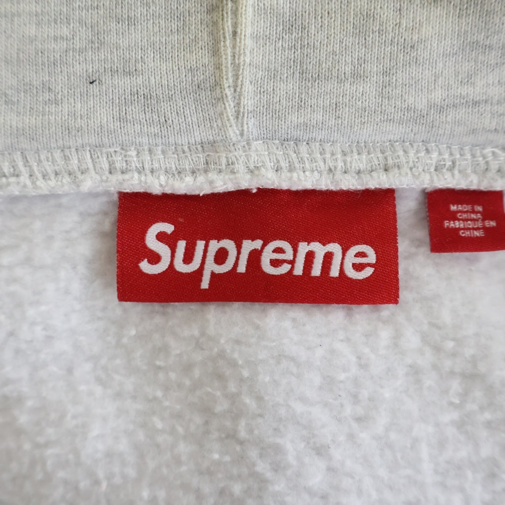 SUPREME(シュプリーム) 25AW 176 Zip Up Hooded Sweatshirt ジップアップ ロゴエンブロイダリー フーデッドスウェットシャツ パーカー ホワイト