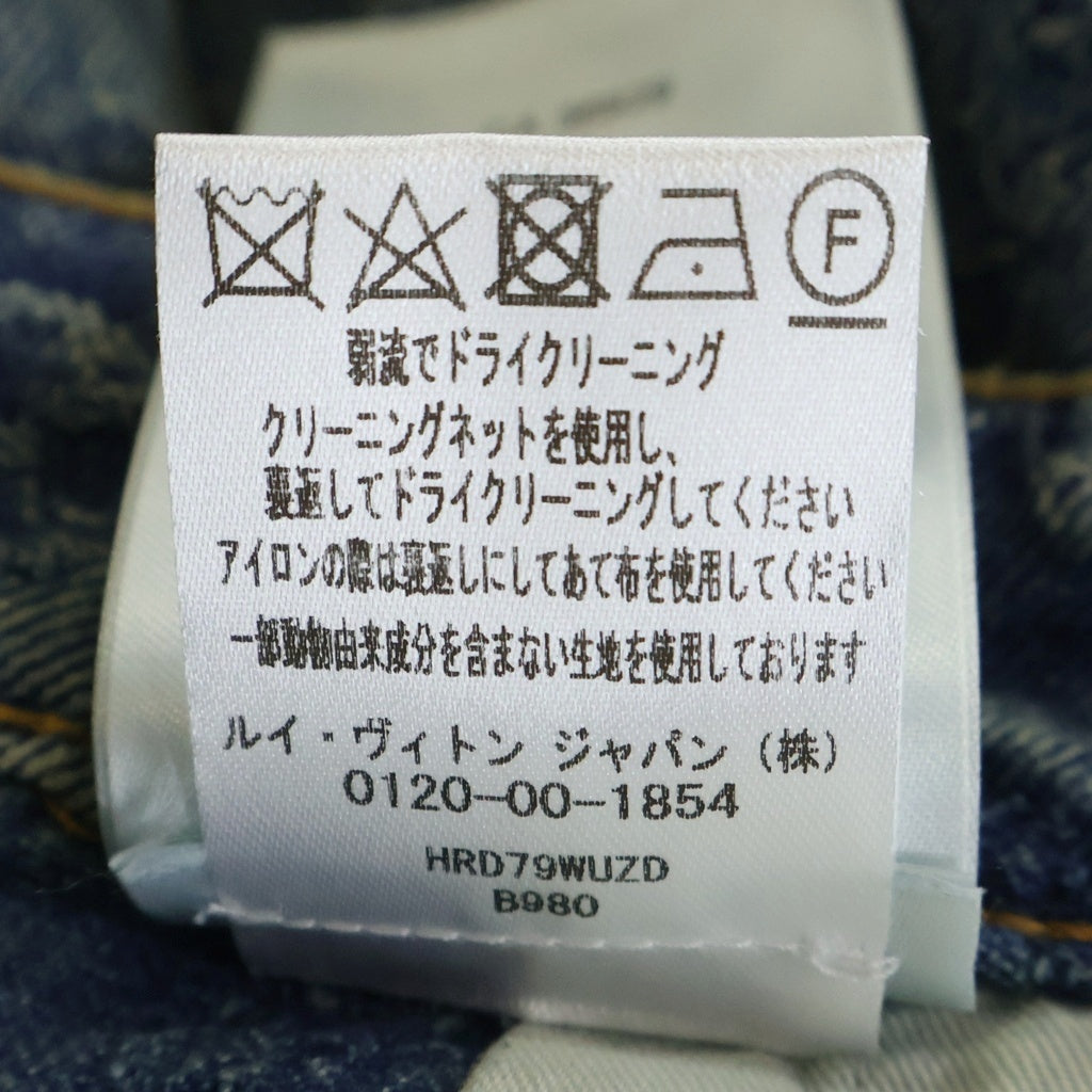 LOUIS VUITTON(ルイヴィトン) 25SS モノグラムエンボス パールボタン ジップフライ ストレートデニムパンツ インディゴ RM251Q UZD HRD79W