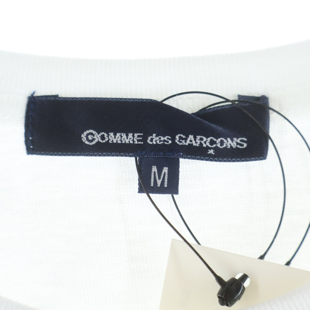 COMME des GARCONS(コムデギャルソン) ×Baccarat 19SS AD2019 バカラ アームロゴプリント クルーネック長袖Tシャツ カットソー ホワイト KC-T003