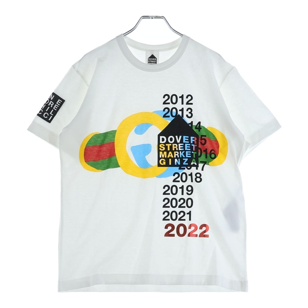 GUCCI(グッチ) ×DOVER STREET MARKET GINZA 10TH ANNIVERSARY TEE ドーバーストリートマーケット銀座 10周年記念 クルーネック半袖Tシャツ カットソー ホワイト 745252 XJFJ8