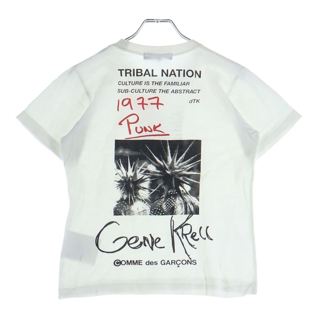 COMME des GARCONS(コムデギャルソン) 02AW AD2002 ×GENE KRELL T-SHIRT ジーン クレル クルーネック半袖Tシャツ カットソー ホワイト KG-T003