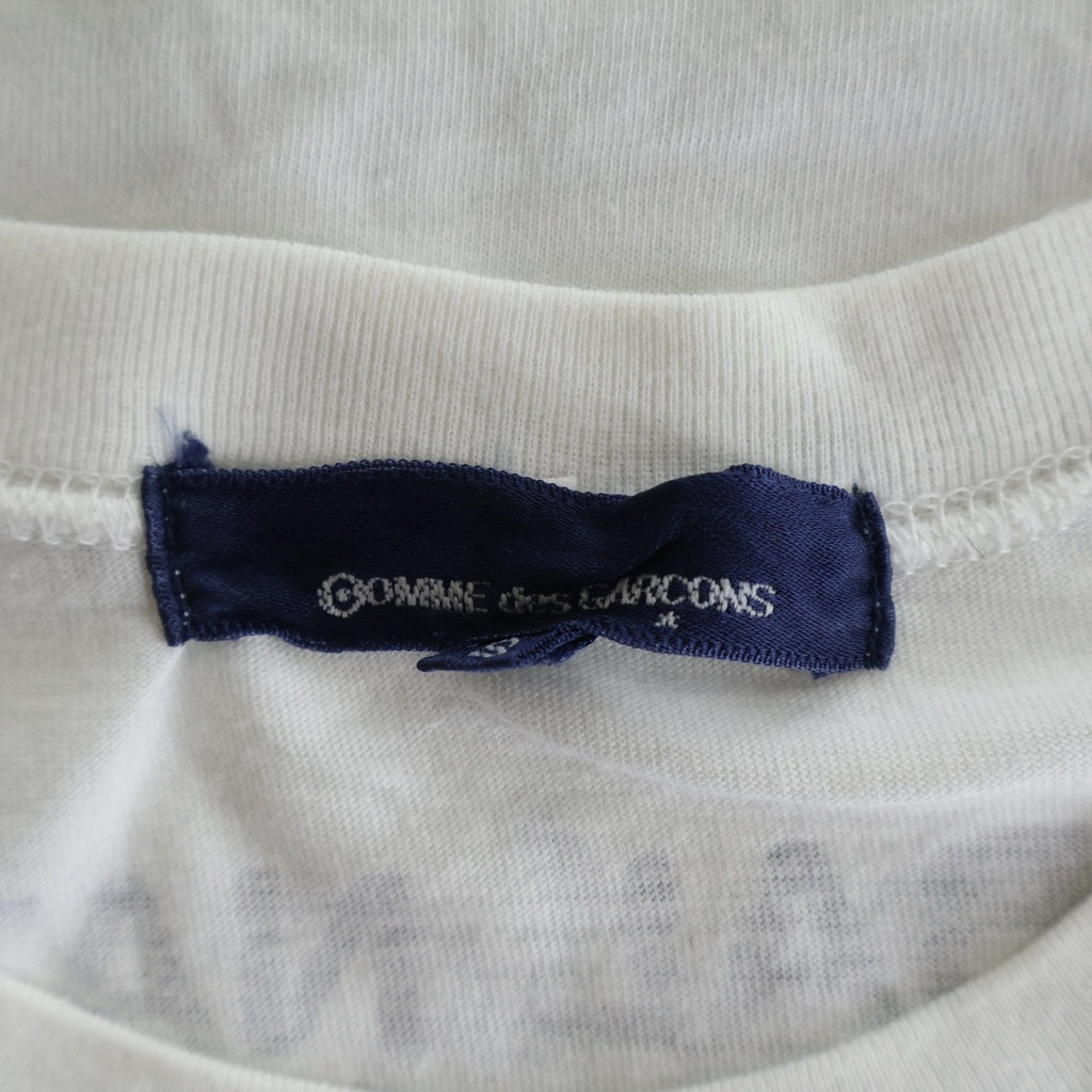 COMME des GARCONS(コムデギャルソン) 02AW AD2002 ×GENE KRELL T-SHIRT ジーン クレル クルーネック半袖Tシャツ カットソー ホワイト KG-T003