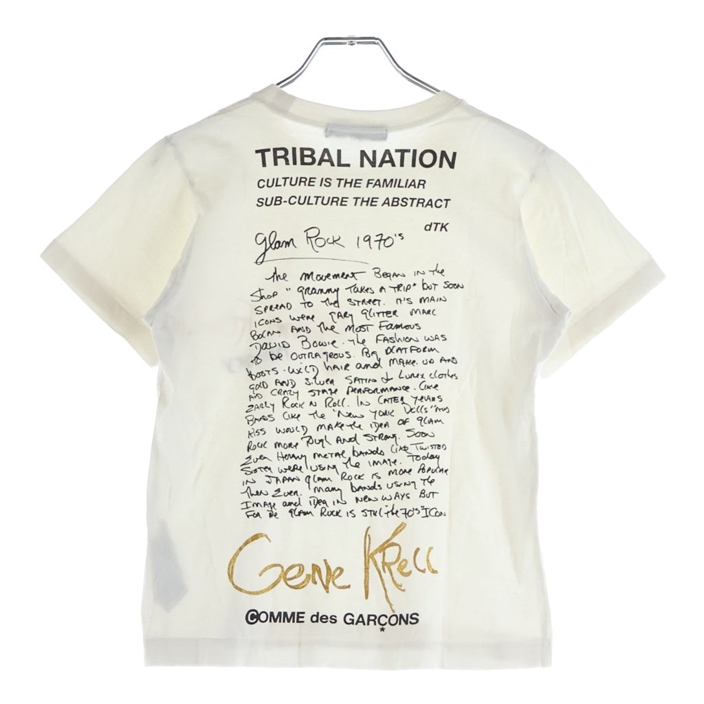 COMME des GARCONS(コムデギャルソン) 02AW AD2002 ×GENE KRELL T-SHIRT ジーン クレル クルーネック半袖Tシャツ カットソー ホワイト KG-T002