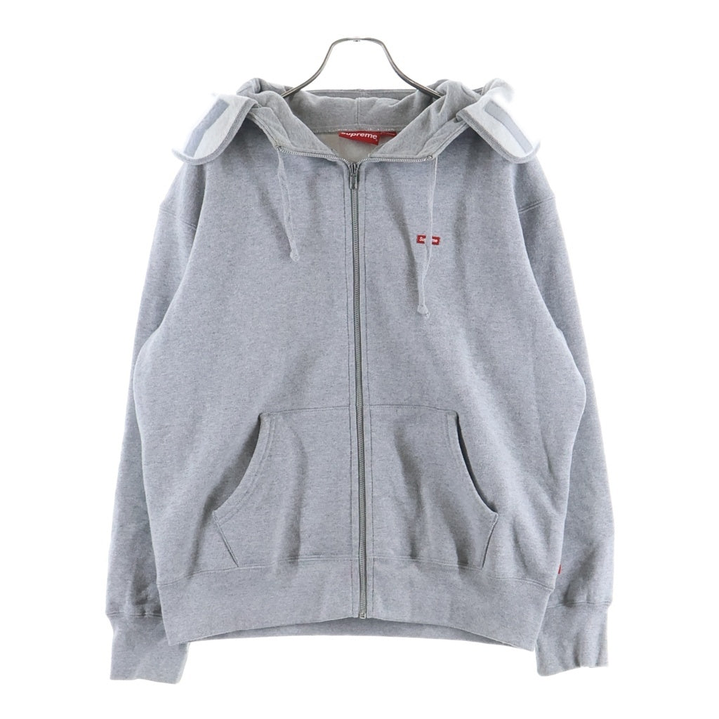SUPREME(シュプリーム) 20AW Small Box Facemask Zip Up Hooded Sweatshirt スモールボックスロゴ フェイスマスクジップアップフーディ グレー パーカー
