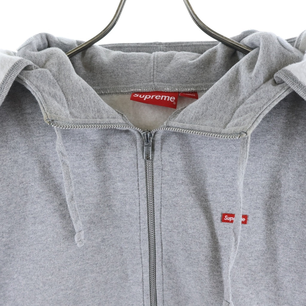 SUPREME(シュプリーム) 20AW Small Box Facemask Zip Up Hooded Sweatshirt スモールボックスロゴ フェイスマスクジップアップフーディ グレー パーカー