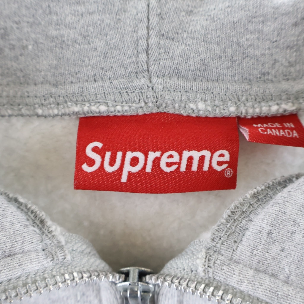 SUPREME(シュプリーム) 20AW Small Box Facemask Zip Up Hooded Sweatshirt スモールボックスロゴ フェイスマスクジップアップフーディ グレー パーカー