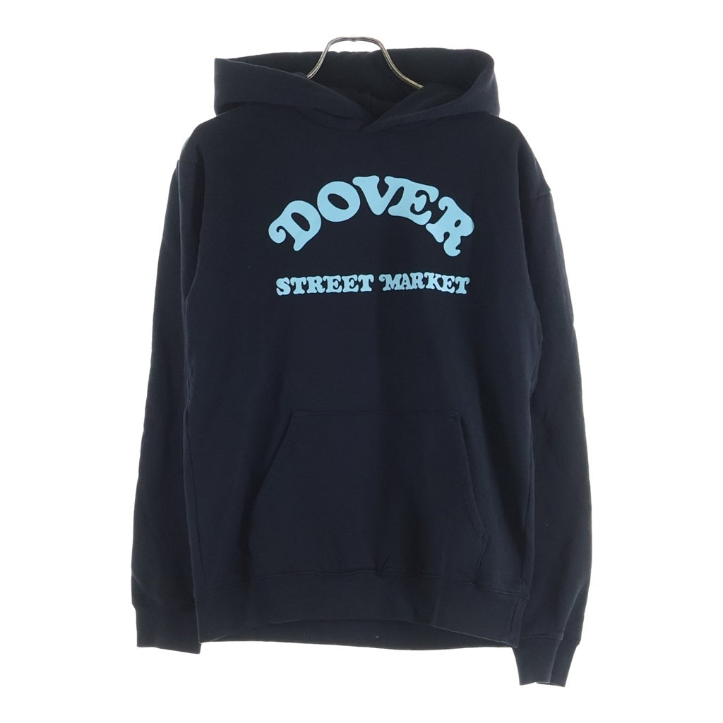 VERDY(ベルディ) ×DOVER STREET MARKET GINZA ドーバーストリートマーケット銀座 フロントプリント プルオーバースウェットパーカー フーディー ブラック