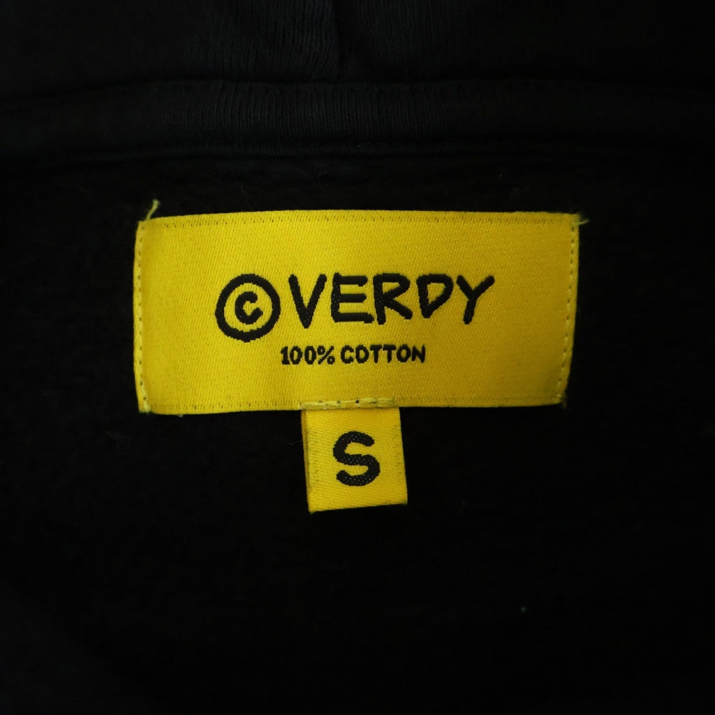 VERDY(ベルディ) ×DOVER STREET MARKET GINZA ドーバーストリートマーケット銀座 フロントプリント プルオーバースウェットパーカー フーディー ブラック