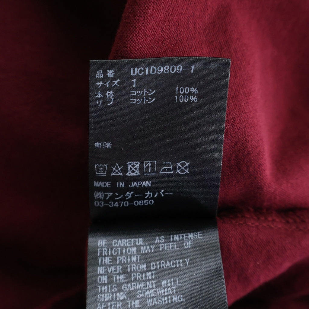 UNDERCOVER(アンダーカバー) 24SS THE HAZE Uロゴプリント クルーネック半袖Tシャツ カットソー レッド UC1D9809-1