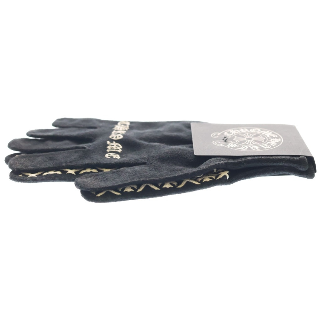 CHROME HEARTS(クロムハーツ) WORK GLOVES ロゴプリント ワーク グローブ 手袋 ブラック
