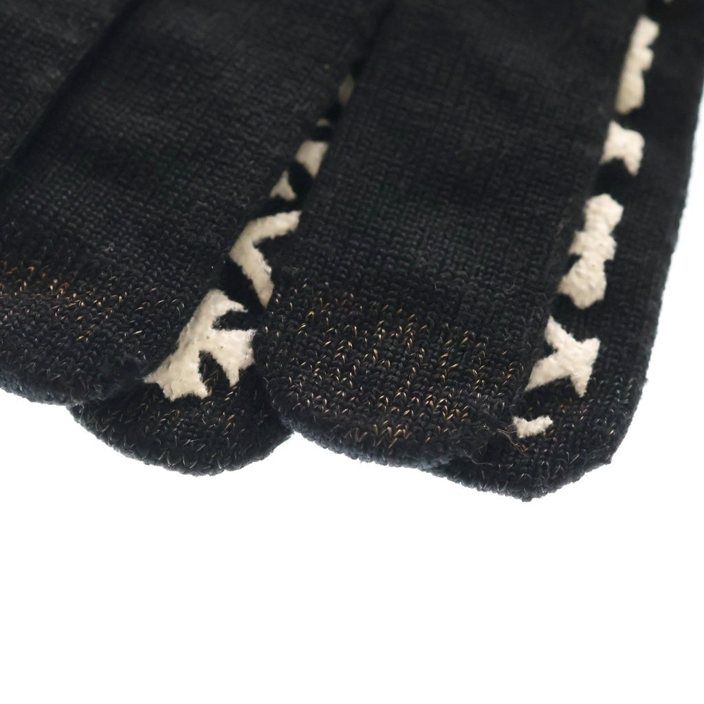 CHROME HEARTS(クロムハーツ) WORK GLOVES ロゴプリント ワーク グローブ 手袋 ブラック