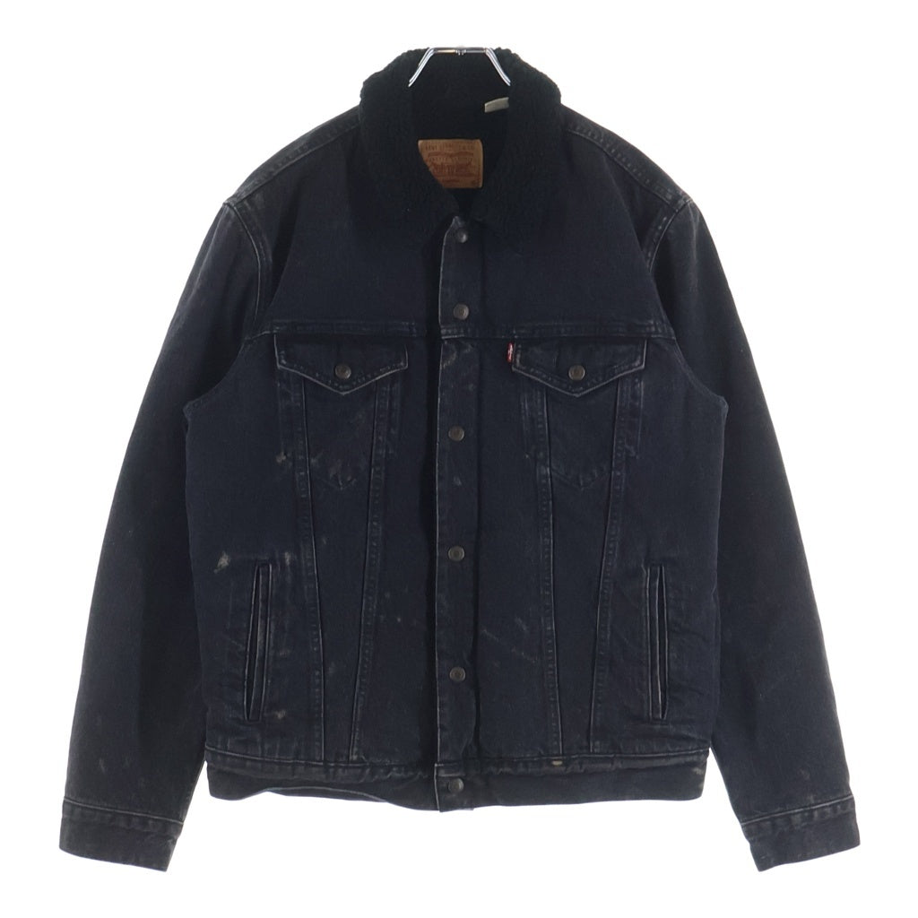 SUPREME(シュプリーム) 16AW ×LEVI'S Bleached Sherpa Trucker Jacket リーバイス ブリーチド シェルパ ボアカラー デニムトラッカージャケット ブラック 29508-0001
