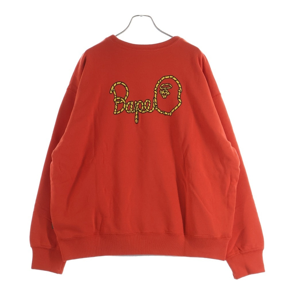 A BATHING APE(アベイシングエイプ) ×Sean Wotherspoon 4Way Crewneck ショーンウェザースプーン 4ウェイ リバーシブル クルーネックスウェットシャツ トレーナー レッド/ライトブルー 1K23-113-904