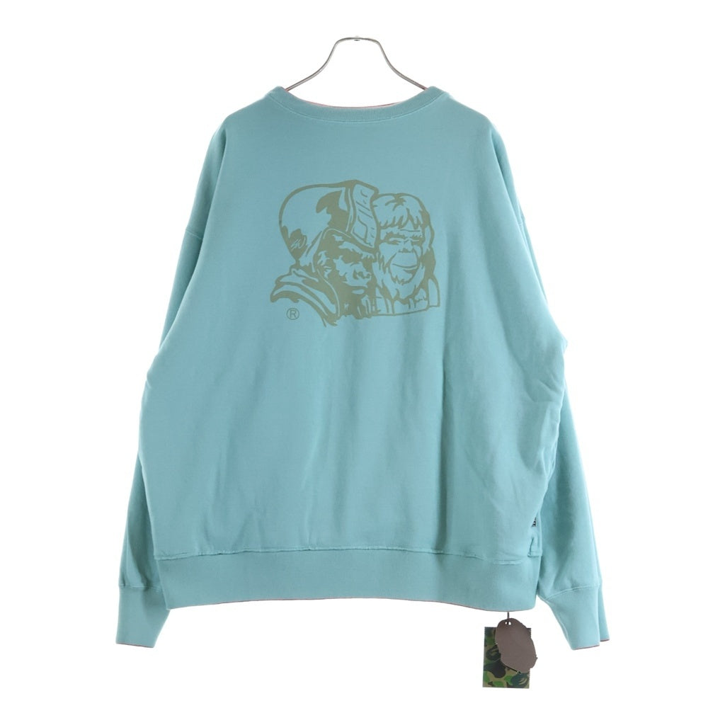 A BATHING APE(アベイシングエイプ) ×Sean Wotherspoon 4Way Crewneck ショーンウェザースプーン 4ウェイ リバーシブル クルーネックスウェットシャツ トレーナー レッド/ライトブルー 1K23-113-904