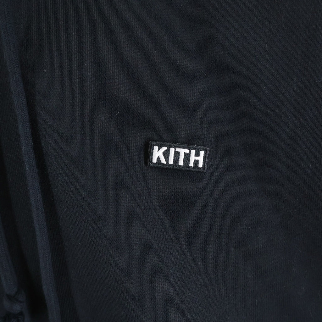 KITH(キス) 20AW WILLIAMS III HOODIE ウィリアムス 胸ロゴ プルオーバースウェットパーカー フーディー ブラック KH2558