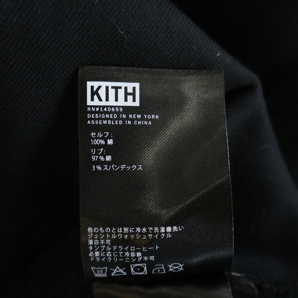 KITH(キス) 20AW WILLIAMS III HOODIE ウィリアムス 胸ロゴ プルオーバースウェットパーカー フーディー ブラック KH2558