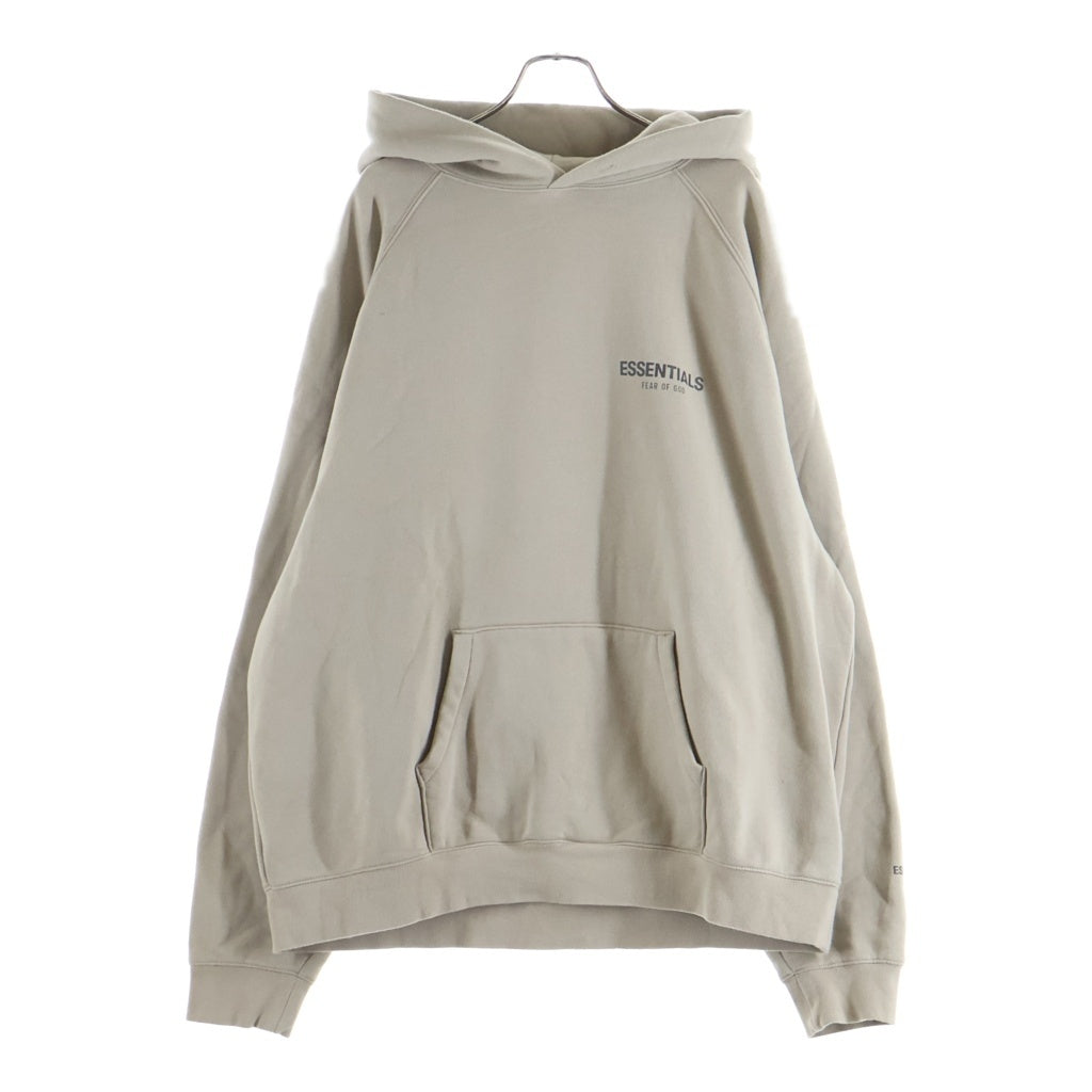 FEAR OF GOD ESSENTIALS(フィアオブゴッド エッセンシャルズ) リフレクターロゴ プルオーバースウェットパーカー フーディー ベージュ