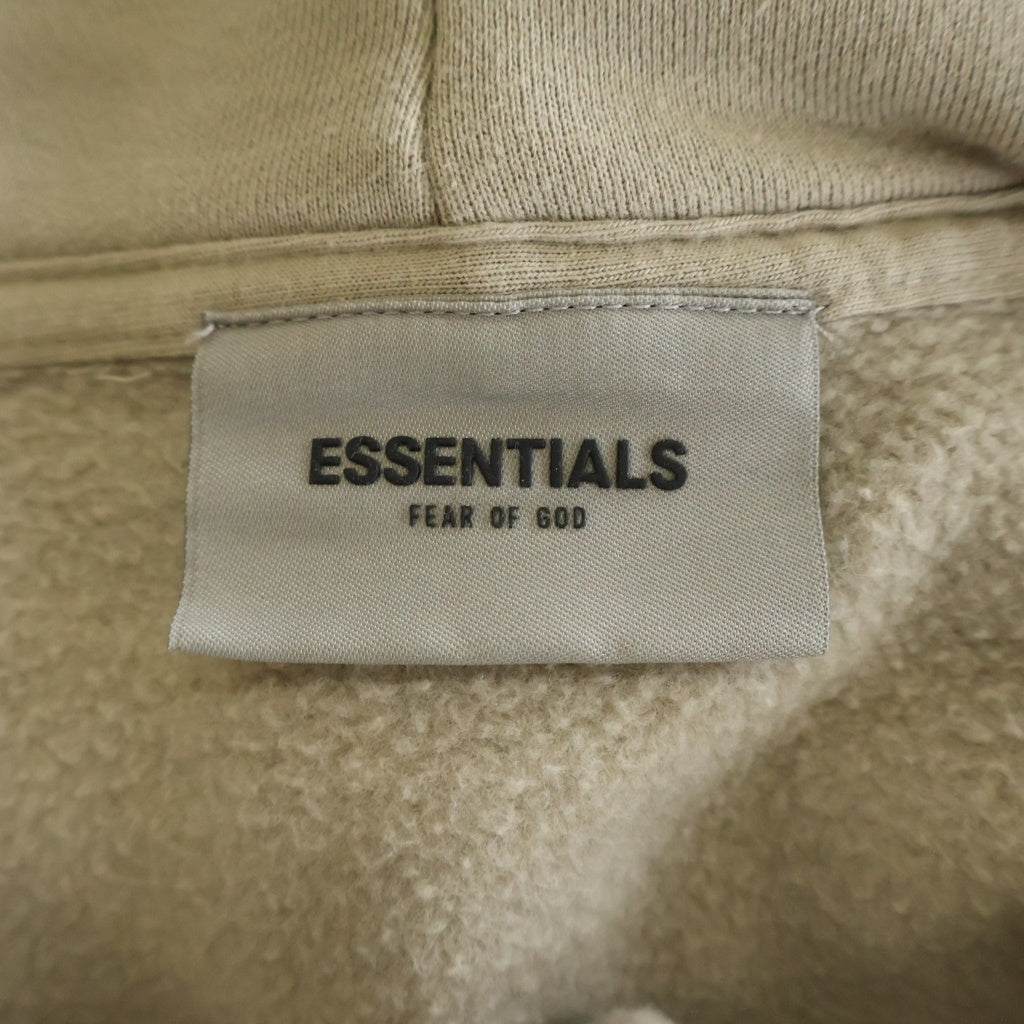 FEAR OF GOD ESSENTIALS(フィアオブゴッド エッセンシャルズ) リフレクターロゴ プルオーバースウェットパーカー フーディー ベージュ