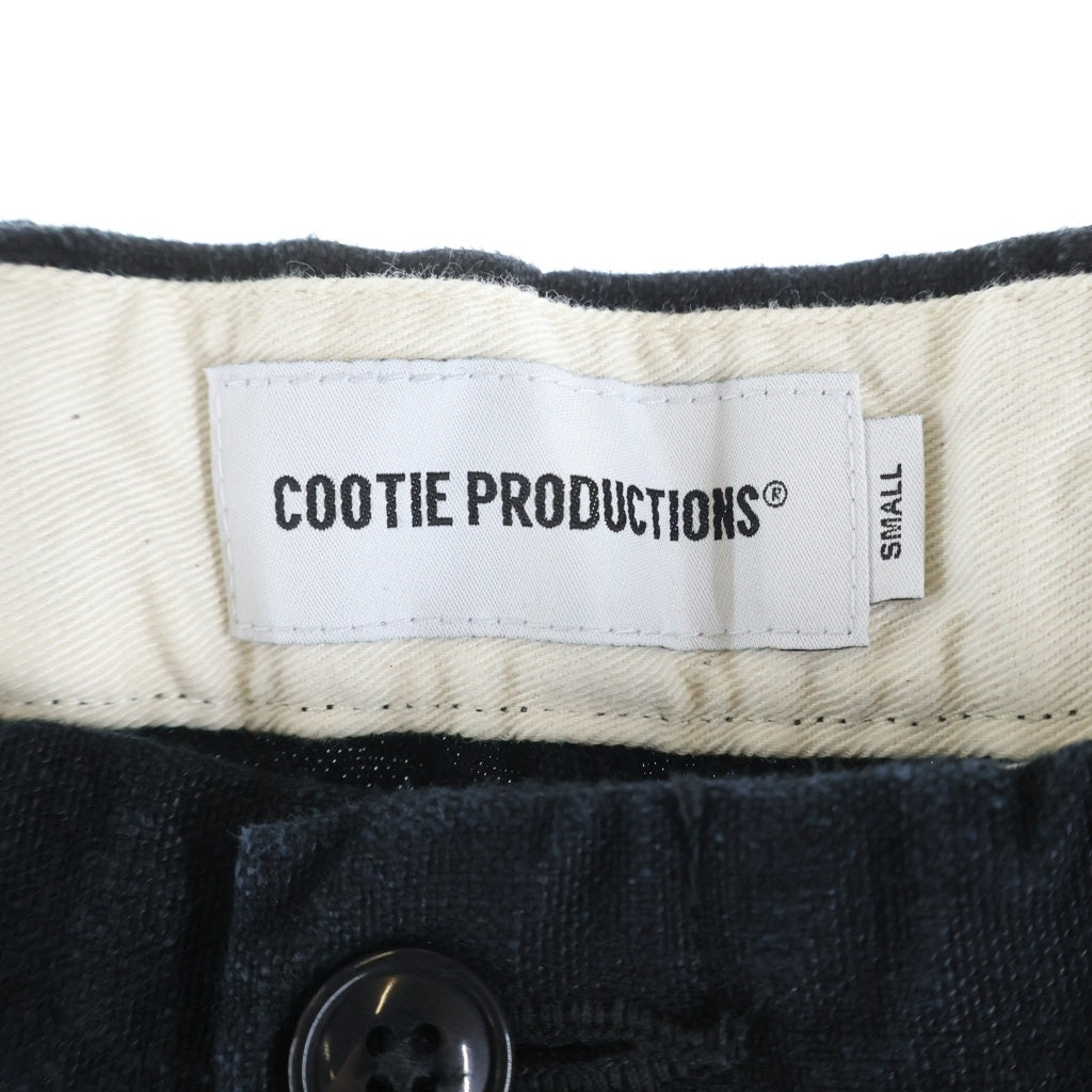 COOTIE PRODUCTIONS(クーティー プロダクションズ) 26SS C/LI CANVAS 2 TUCK SHORT TROUSERS キャンバス 2タック ショートパンツ ブラック CTE-26S105