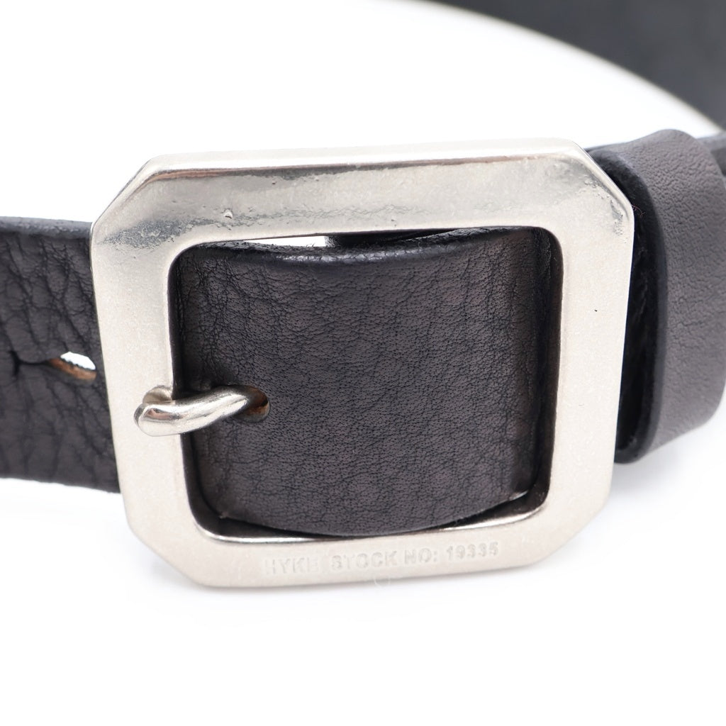 HYKE(ハイク) 25SS LEATHER RING BELT レザー リングベルト ブラック レディース 19335 199335