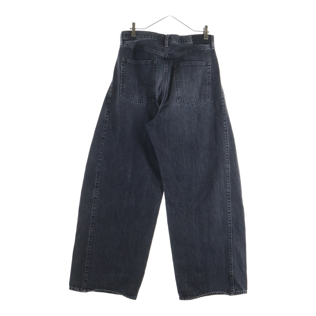 HYKE(ハイク) 26SS BARREL LEG DENIM JEANS バレルレグ ジーンズ デニムパンツ ブラック 13382