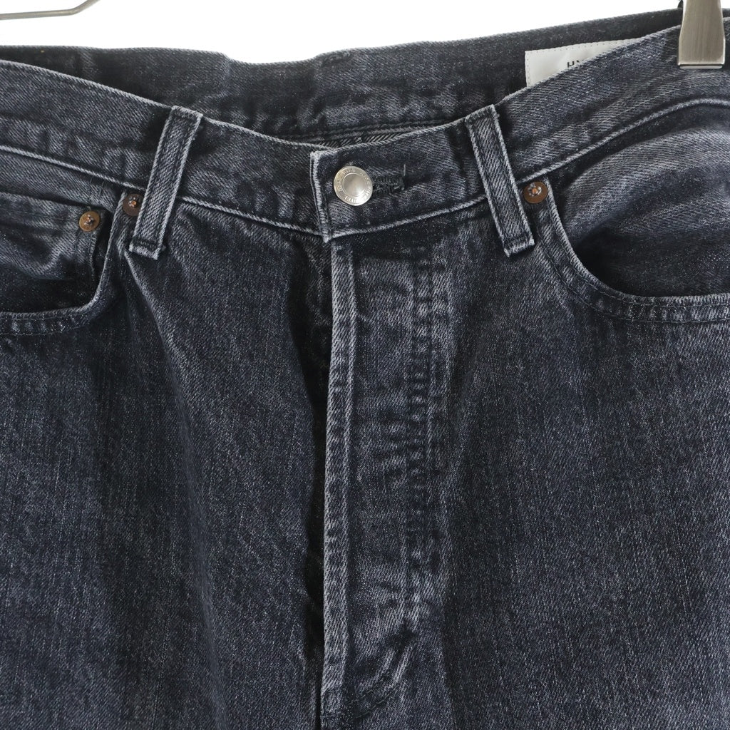 HYKE(ハイク) 26SS BARREL LEG DENIM JEANS バレルレグ ジーンズ デニムパンツ ブラック 13382