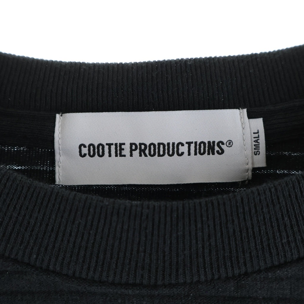 COOTIE PRODUCTIONS(クーティー プロダクションズ) 26SS BUMPY BORDER JERSEY L/S TEE ボンピー ボーダー ジャージー クルーネック 長袖Tシャツ カットソー ブラック CTE-26S325