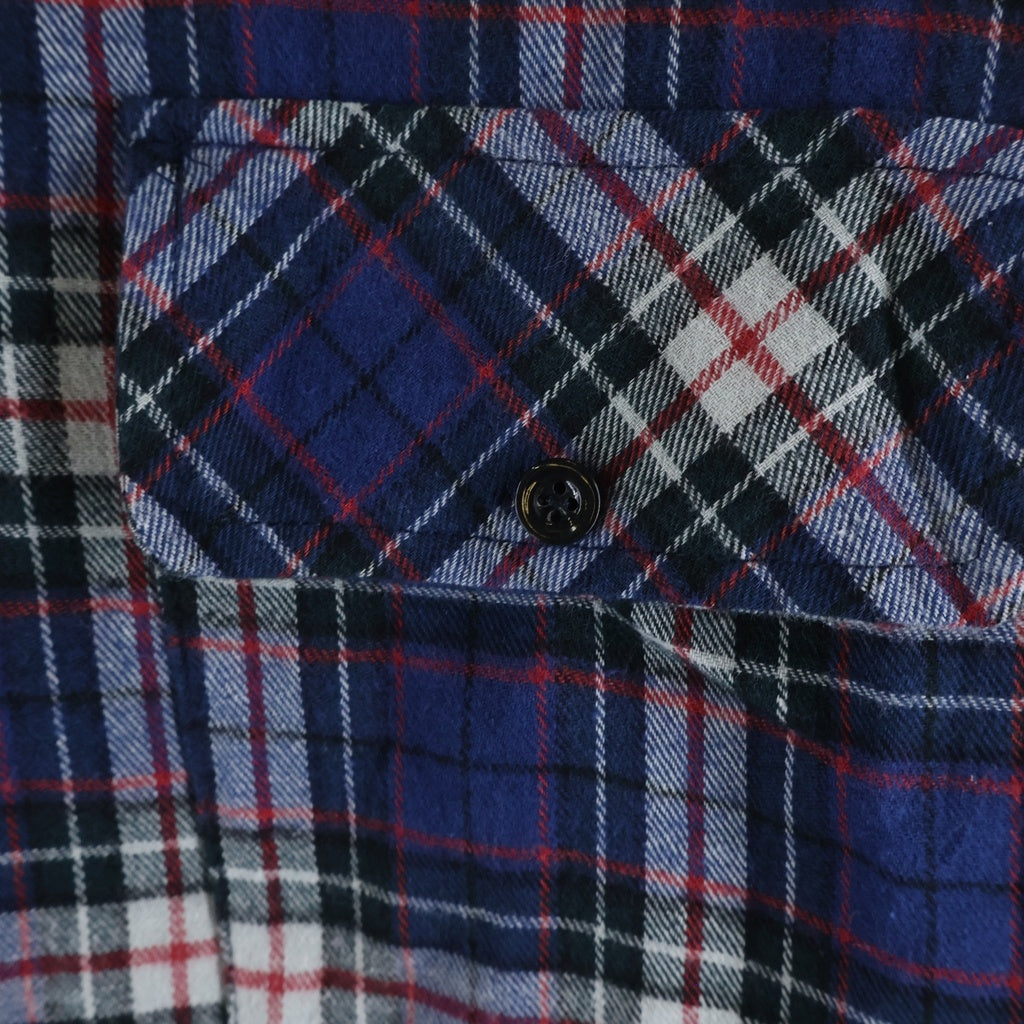PROJECT G/R(プロジェクトジーアール) 23SS GRAILZ REVERSIBLE HOODED チェック柄 グレイルズ リバーシブル フーデッドシャツ ブルー/グレー