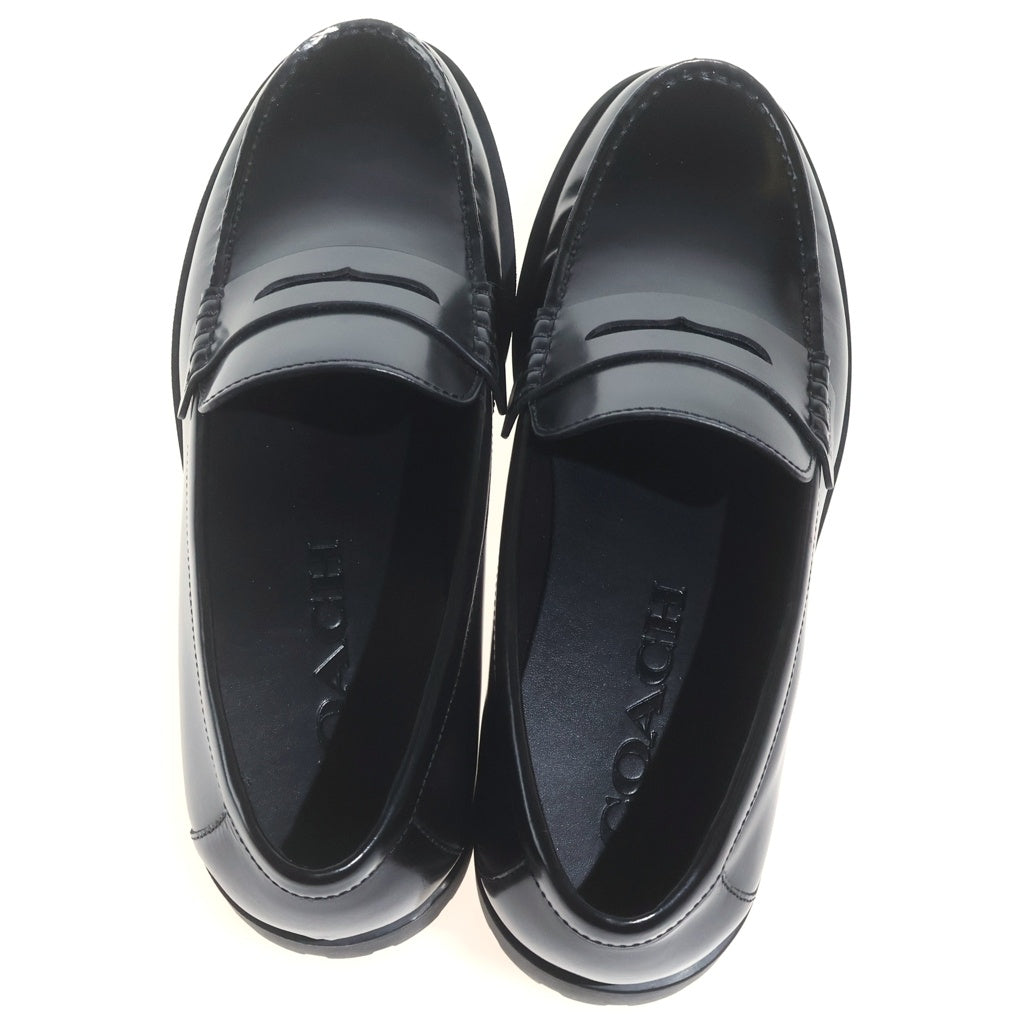 COACH(コーチ) REAGAN PENNY LOAFER レーガン ペニー ロゴ刻印 ローファー ブラック US9.5/26.5cm CAP31