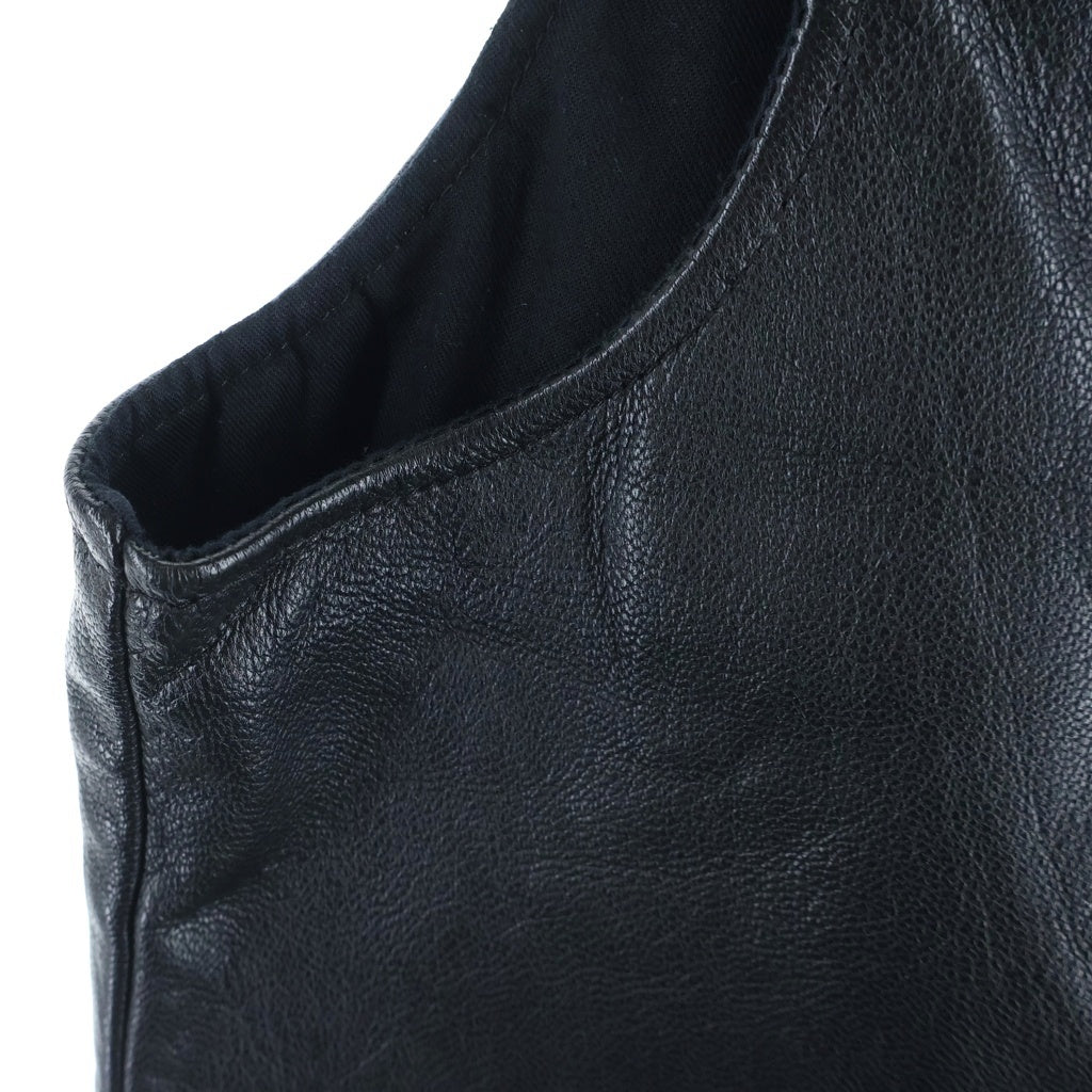 SUPREME(シュプリーム) 13SS ×SCHOTT Vest ショット レザーベスト ブラック J25S43V