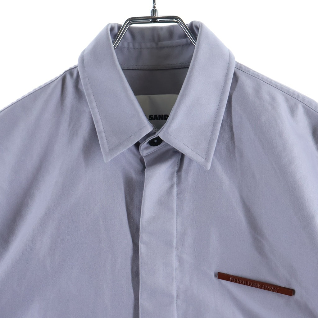 JIL SANDER(ジルサンダー) NEVER FADE AWAY メタルピン コットン半袖シャツ パープル JSMS740626