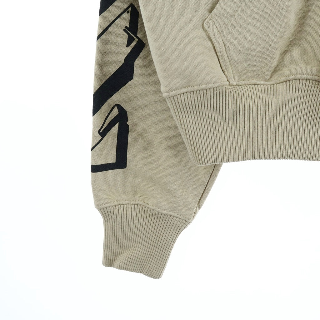 OFF-WHITE(オフホワイト) 22SS GRAFFITI OUTLINE SKATE HOODIE DARK SAND グラフィティ アウトライン スケート ダークサンド プルオーバースウェットパーカー フーディー ベージュ OMBB085S22FLE010