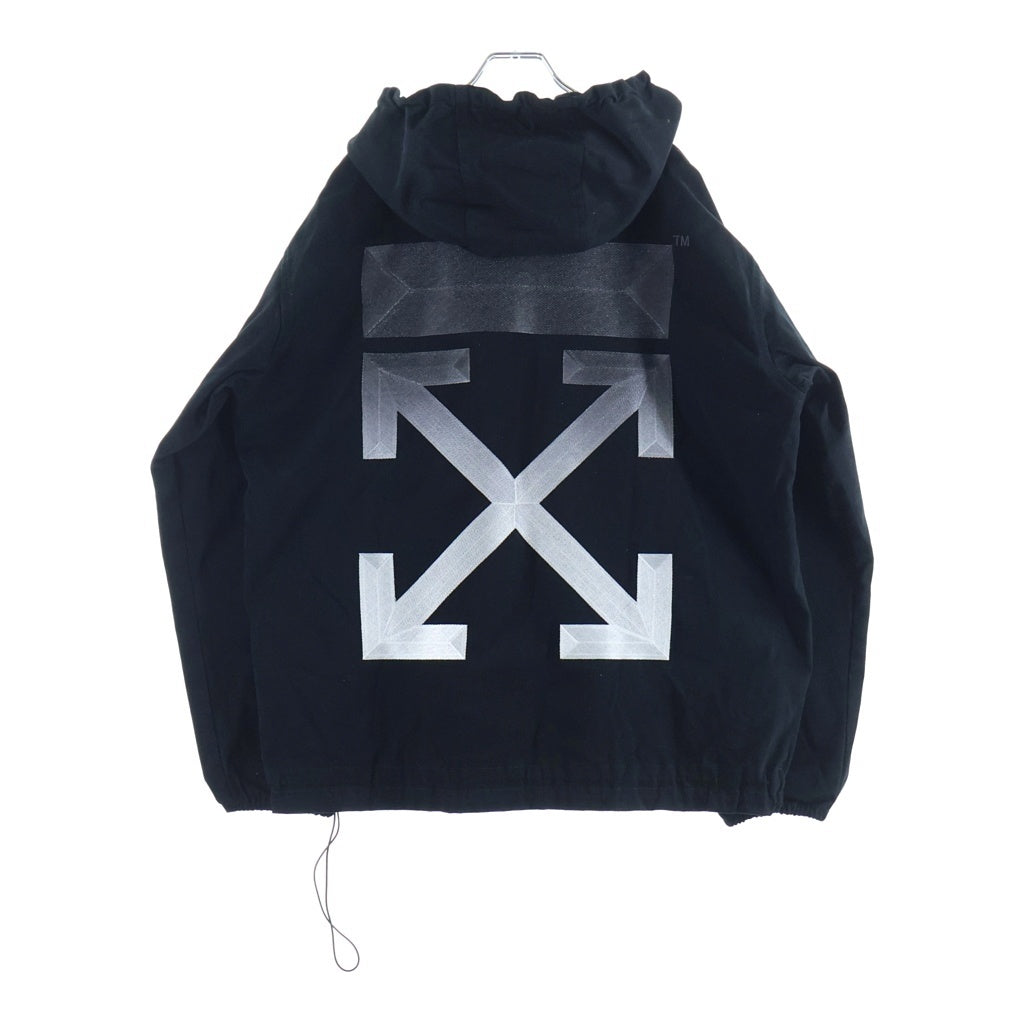 OFF-WHITE(オフホワイト) 18AW ×DOVER STREET MARKET ドーバーストリートマーケット バックアロー刺繍 コットン フーデッドジャケット ブラック OMEA152F18272136
