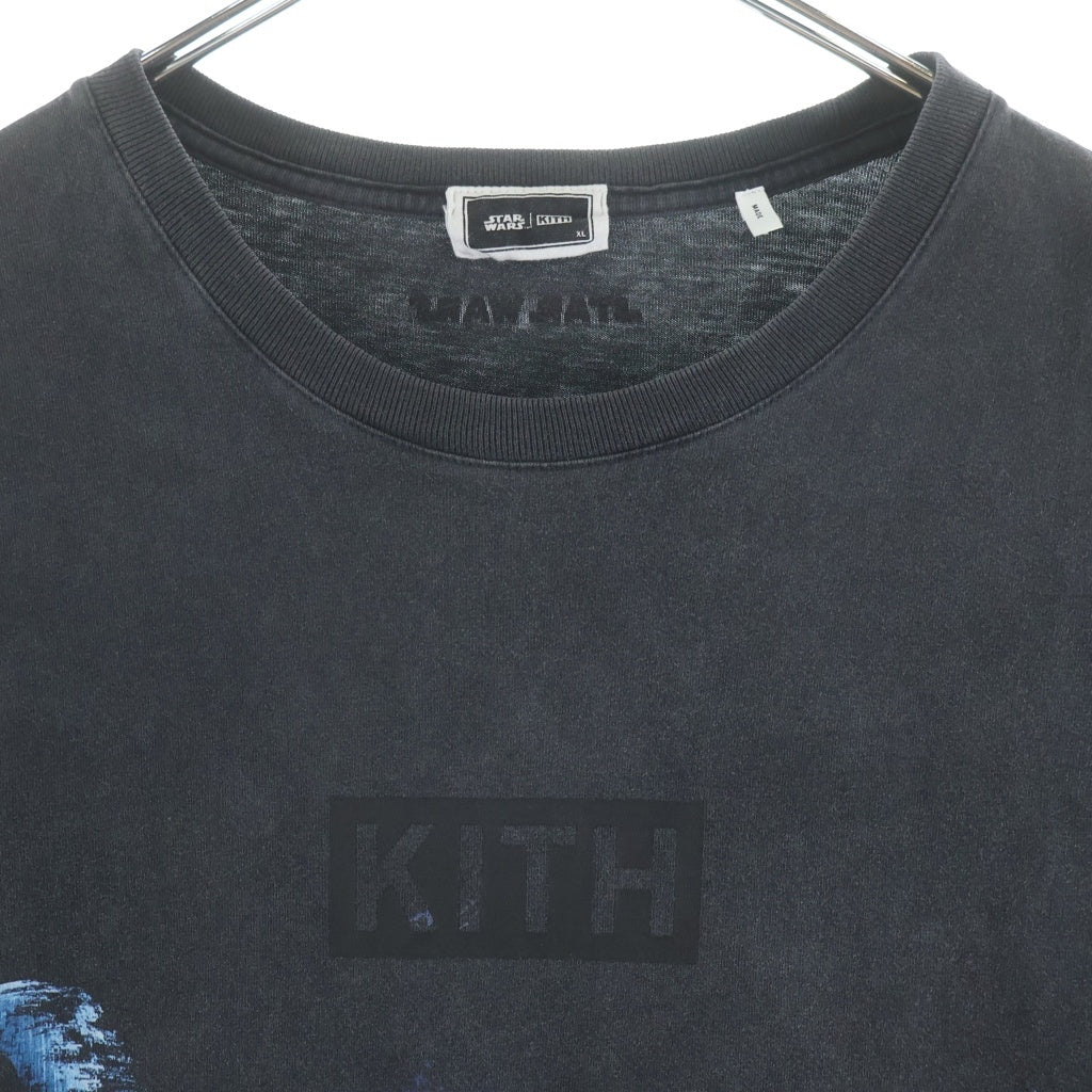 KITH(キス) 23SS ×STAR WARS EMPEROR VINTAGE TEE スターウォーズ エンペラー ヴィンテージ クルーネック半袖Tシャツ カットソー ブラック KHM031019