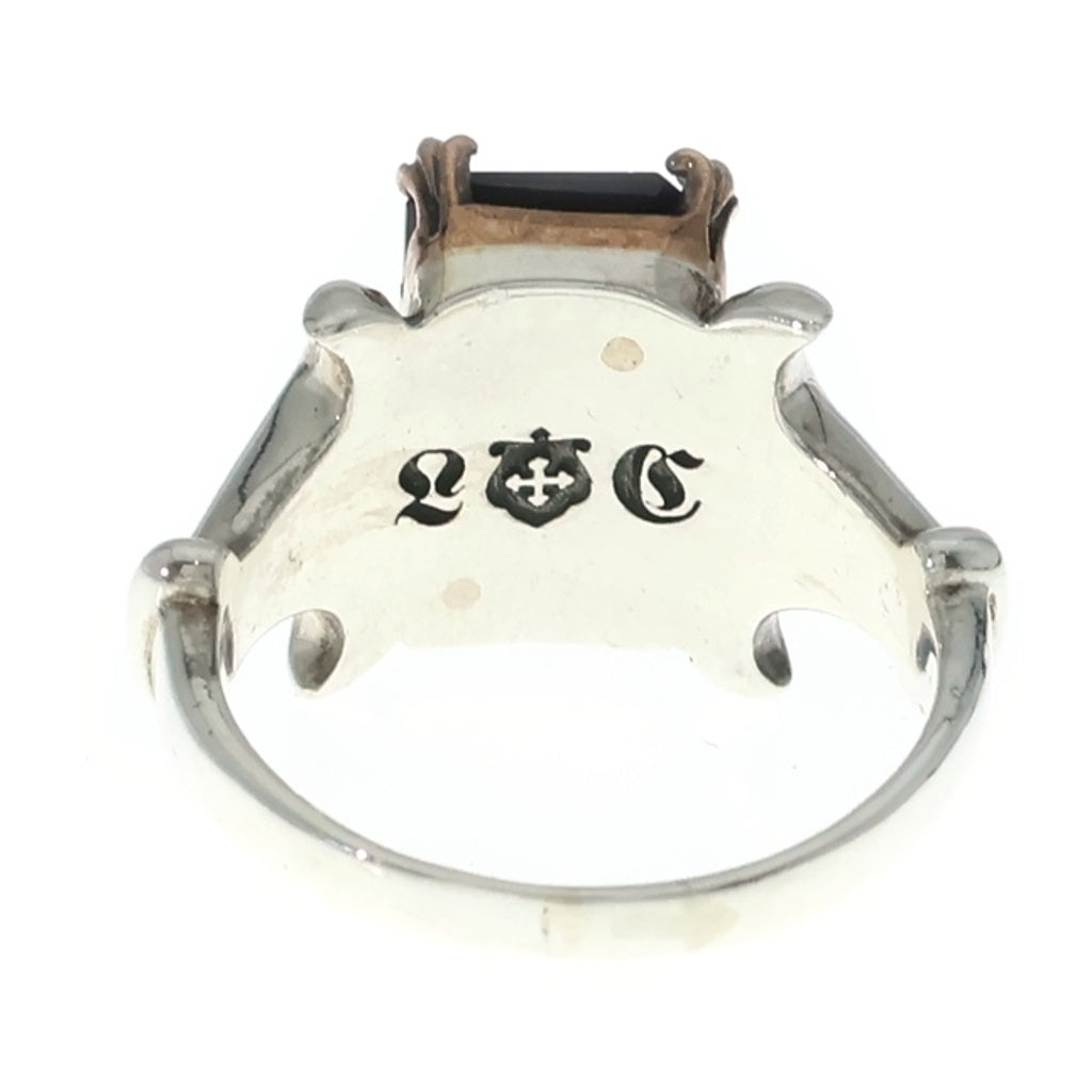 LORD CAMELOT(ロードキャメロット) LC 697 UX ONX スクエアカット ブラックオニキス デザインリング シルバー/ブラック