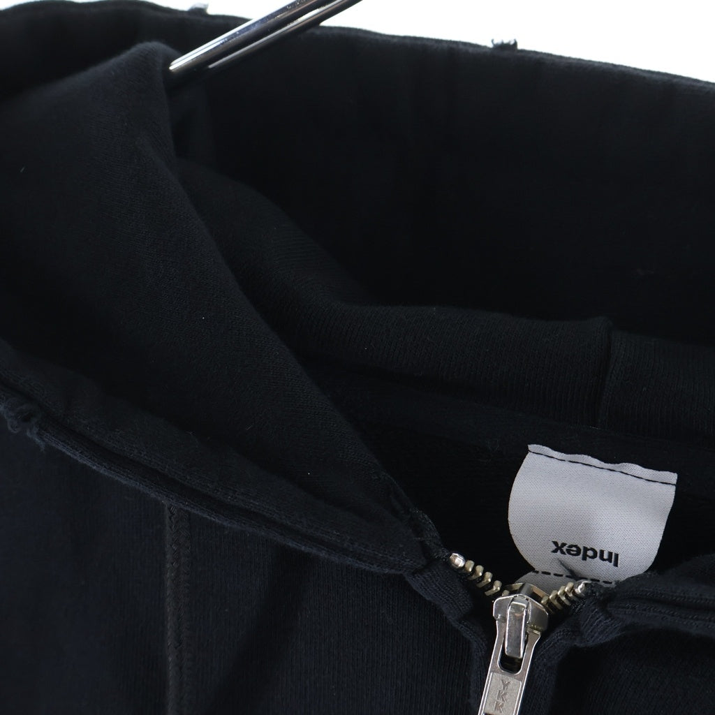NO BRAND(ノーブランド) Protocol Index(プロトコル インデックス) 26SS RECONSTRUCTED SWEATSHIRTS ZIP HOODIE 再構築 ドッキング ダメージ加工 両面プリント